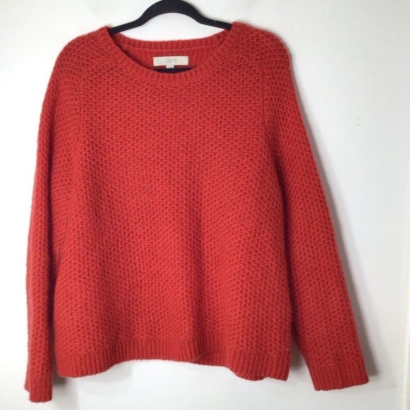 Loft sweater women xl red mohair - Picture 1 of 9